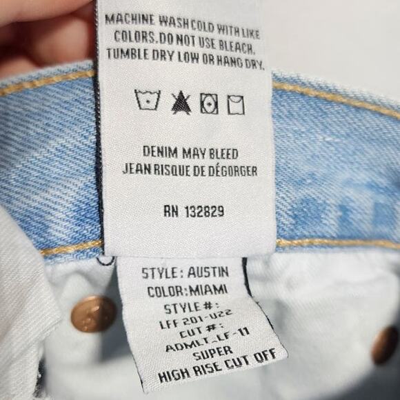 Lovers + Friends Austin Super High Rise Cut Off Denim Shorts in Miami - Picture 8 of 10